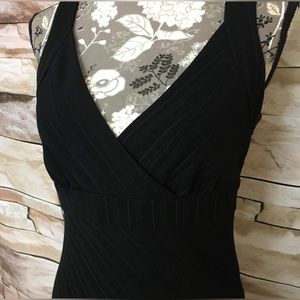 Beautiful classy Banana Republic, black striped dress, super flattering.